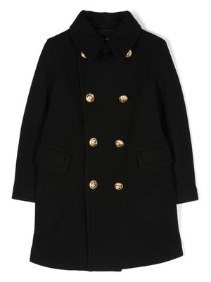 Dsquared2 Kids double-breasted wool blend coat - Black