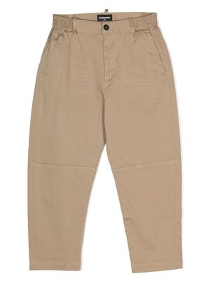 Dsquared2 Kids elasticated-waistband cotton trousers - Neutrals