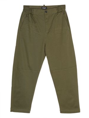 Dsquared2 Kids elasticated-waistband tapered trousers - Green
