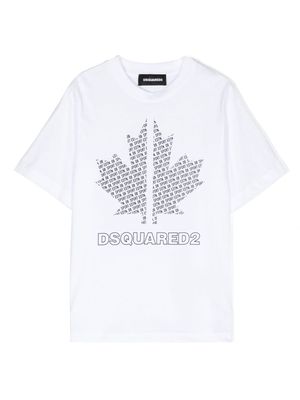 Dsquared2 Kids embossed-logo cotton T-shirt - White