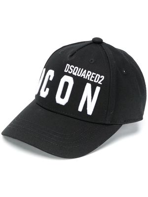 Dsquared2 Kids embroidered ICON baseball cap - Black