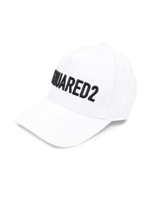 Dsquared2 Kids embroidered-logo baseball cap - White