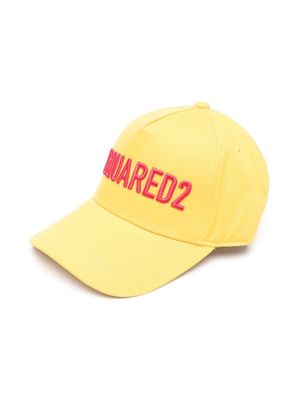 Dsquared2 Kids embroidered-logo baseball cap - Yellow
