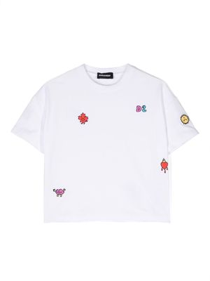 Dsquared2 Kids embroidered short-sleeve T-shirt - White