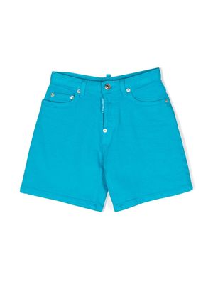 Dsquared2 Kids five-pocket knee-length shorts - Blue