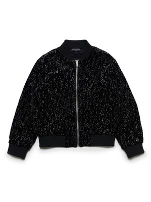Dsquared2 Kids glitter-detail bomber jacket - Black