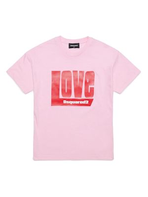 Dsquared2 Kids graphic-print cotton T-shirt - Pink
