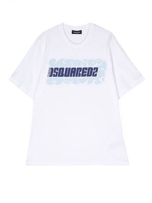 Dsquared2 Kids graphic print logo T-shirt - White
