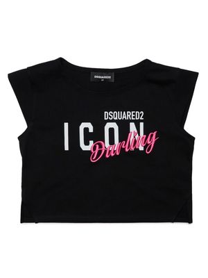 Dsquared2 Kids Icon Darling cotton T-shirt - Black