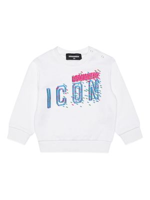Dsquared2 Kids Icon logo-print cotton sweatshirt - White