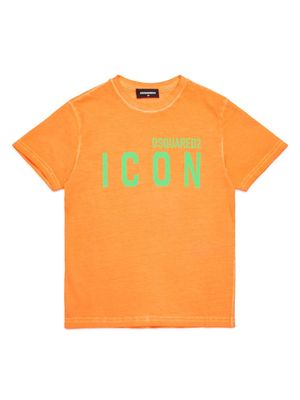 Dsquared2 Kids Icon logo-print cotton T-shirt - Orange