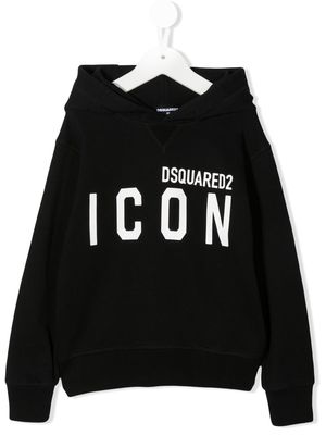 Dsquared2 Kids Icon logo-print hoodie - Black