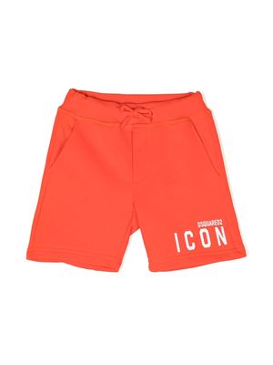 Dsquared2 Kids Icon logo-printed shorts - Orange