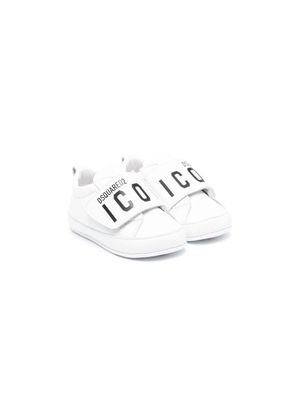 Dsquared2 Kids Icon-motif leather sneakers - White
