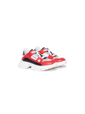 Dsquared2 Kids Icon panelled leather sneakers