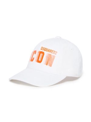 Dsquared2 Kids Icon-print cotton baseball cap - White