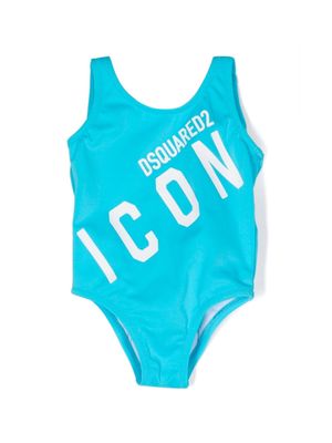 Dsquared2 Kids Icon-print swimsuit - Blue