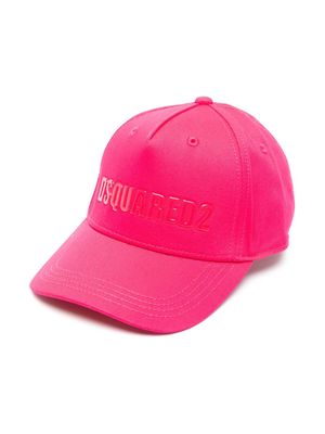 Dsquared2 Kids logo-embossed cotton baseball cap - Pink