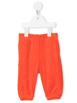 Dsquared2 Kids logo-embossed velvet track pants - Orange