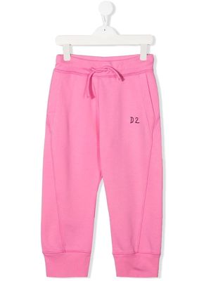 Dsquared2 Kids logo-embroidered cotton track pants - Pink