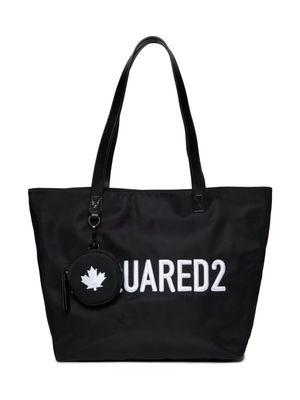 Dsquared2 Kids logo-embroidered shoulder bag - Black