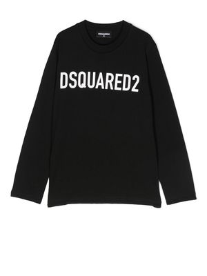 Dsquared2 Kids logo long-sleeve top - Black
