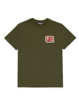 Dsquared2 Kids logo-patch cotton T-shirt - Green