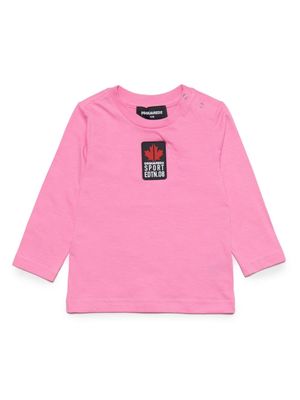 Dsquared2 Kids logo-patch cotton T-shirt - Pink
