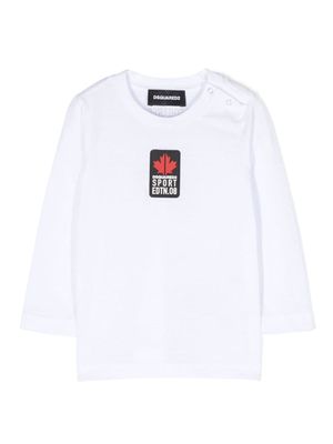 Dsquared2 Kids logo-patch cotton T-shirt - White