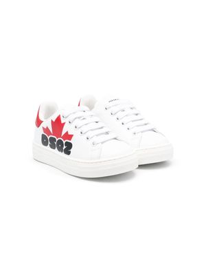 Dsquared2 Kids logo-patch lace-up sneakers - White