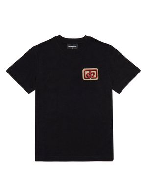 Dsquared2 Kids logo-patch short-sleeve T-shirt - Black