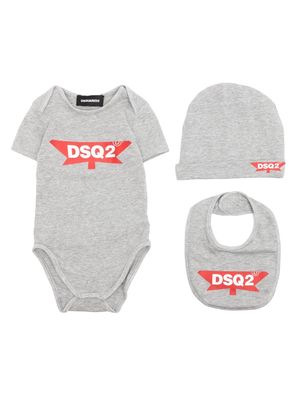 Dsquared2 Kids logo-print body set - Grey