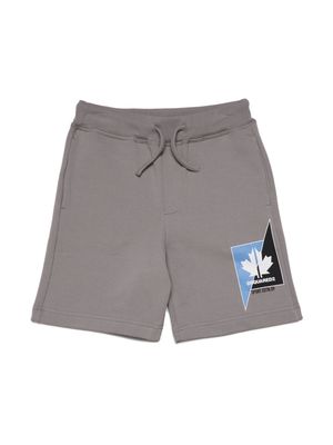 Dsquared2 Kids logo-print cotton shorts - Grey