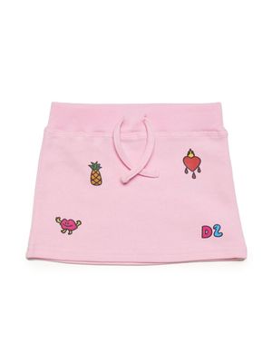Dsquared2 Kids logo-print cotton skirt - Pink