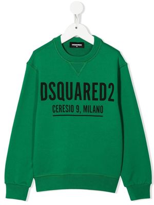 Dsquared2 Kids logo-print cotton sweatshirt - Green