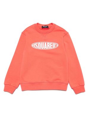 Dsquared2 Kids logo-print cotton sweatshirt - Orange