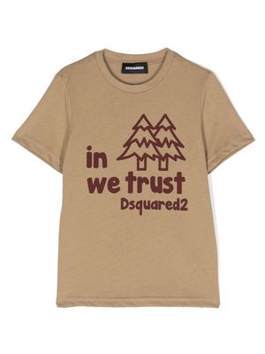 Dsquared2 Kids logo-print cotton T-shirt - Neutrals