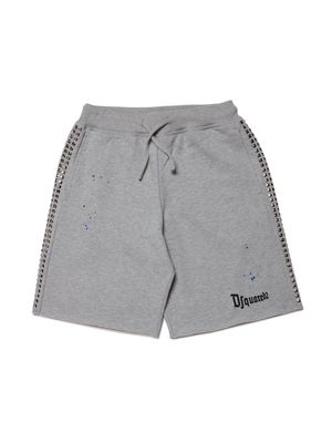 Dsquared2 Kids logo-print cotton track shorts - Grey