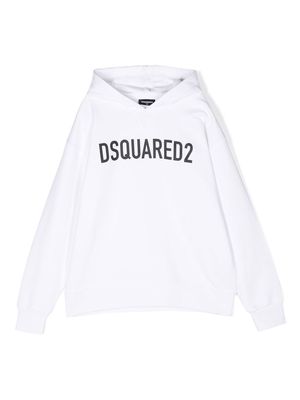 Dsquared2 Kids logo-print detail hoodie - White