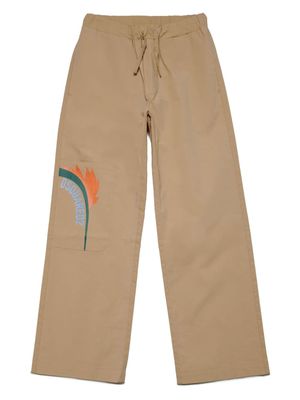 Dsquared2 Kids logo-print drawstring-fastening trousers - Neutrals