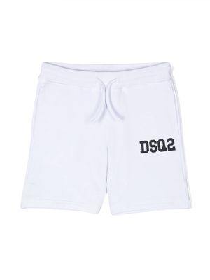 Dsquared2 Kids logo-print drawstring shorts - White