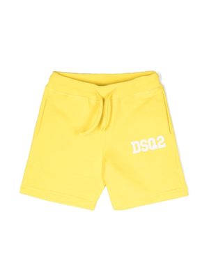 Dsquared2 Kids logo-print drawstring shorts - Yellow