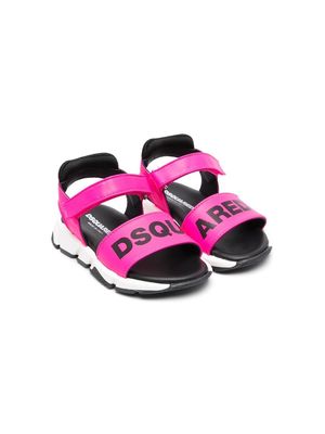 Dsquared2 Kids logo-print flat sandals - Pink