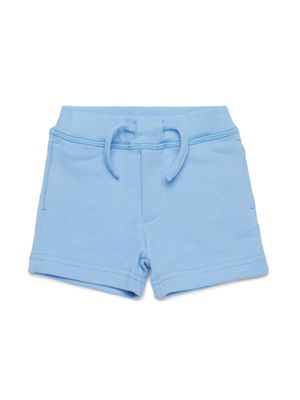 Dsquared2 Kids logo-print fleece cotton shorts - Blue