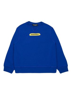 Dsquared2 Kids logo-print jersey sweatshirt - Blue