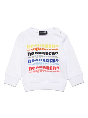 Dsquared2 Kids logo-print jersey sweatshirt - White