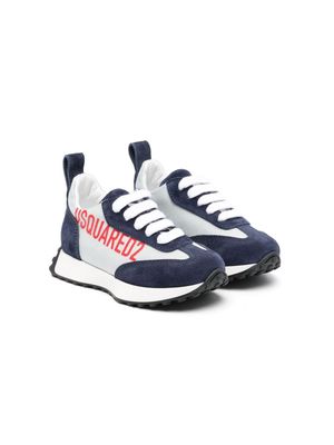 Dsquared2 Kids logo-print lace-up sneakers - Blue