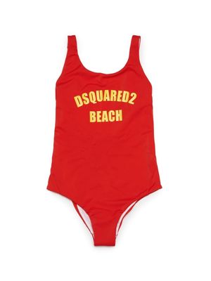 Dsquared2 Kids logo-print low-back swimsuit