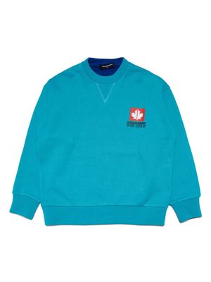 Dsquared2 Kids logo-print reversible sweatshirt - Blue
