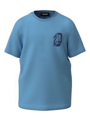 Dsquared2 Kids logo-print round-neck T-shirt - Blue